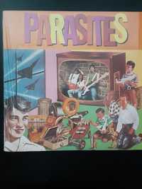  Parasites ‎– Pair Of Sides - Shredder - 900 pink/red swirl vinyl - 1990